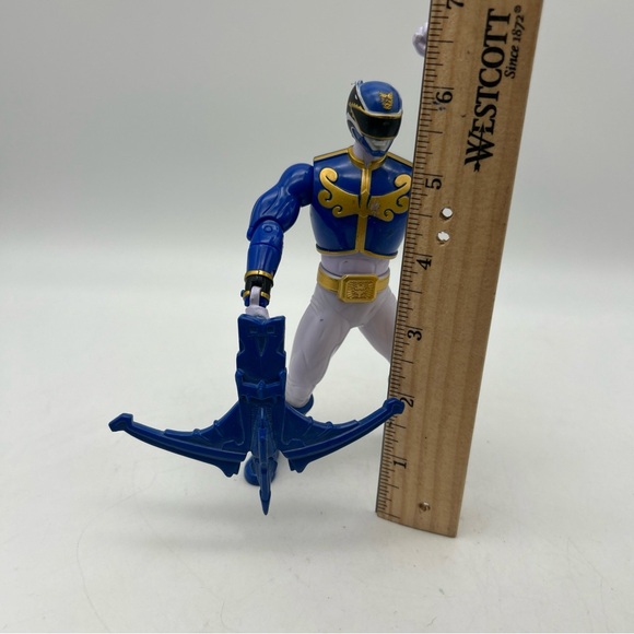 Mighty Morphin Power Rangers Megaforce Battle Blue 6" Figure 2012 Bandai Comp - Picture 2 of 12